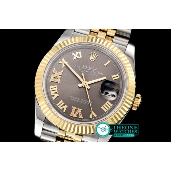 Rolex - DateJust 36mm Jub Flt YG/SS Grey/Rmn Dm BP A2813