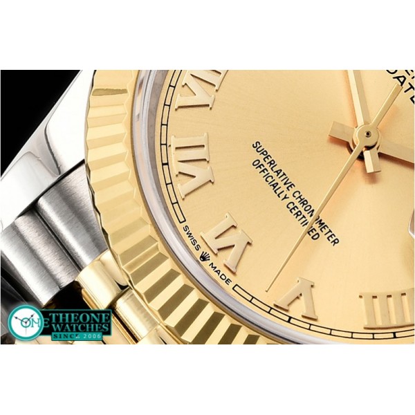 Rolex - DateJust 36mm Jub Flt YG/SS Gold/Rmn BP A2813