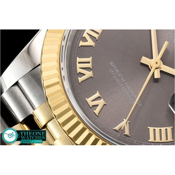 Rolex - DateJust 36mm Jub Flt YG/SS Grey/Rmn BP A2813