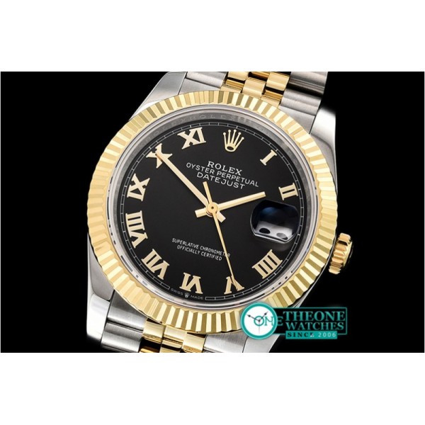 Rolex - DateJust 36mm Jub Flt YG/SS Black/Rmn BP A2813