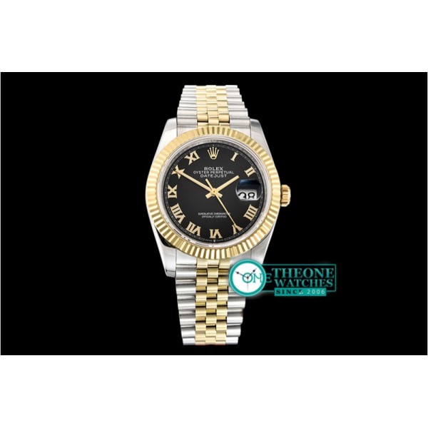 Rolex - DateJust 36mm Jub Flt YG/SS Black/Rmn BP A2813