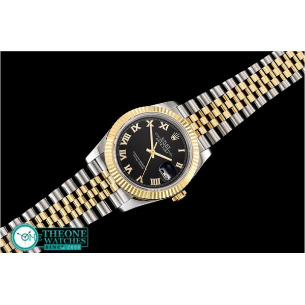 Rolex - DateJust 36mm Jub Flt YG/SS Black/Rmn BP A2813