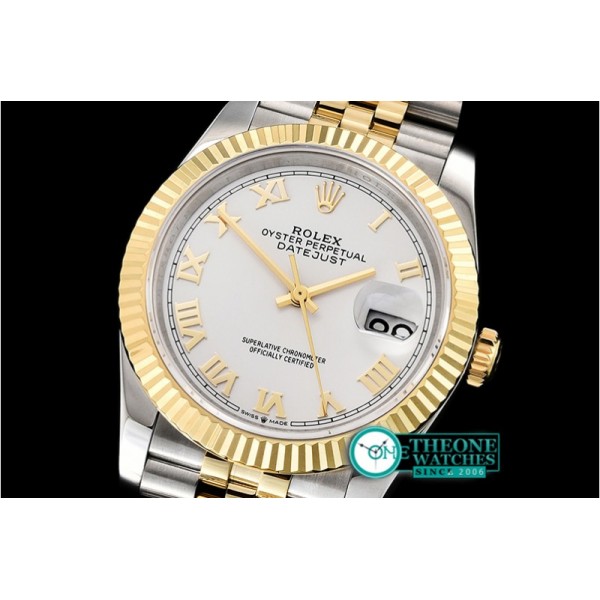 Rolex - DateJust 36mm Jub Flt YG/SS White/Rmn BP A2813