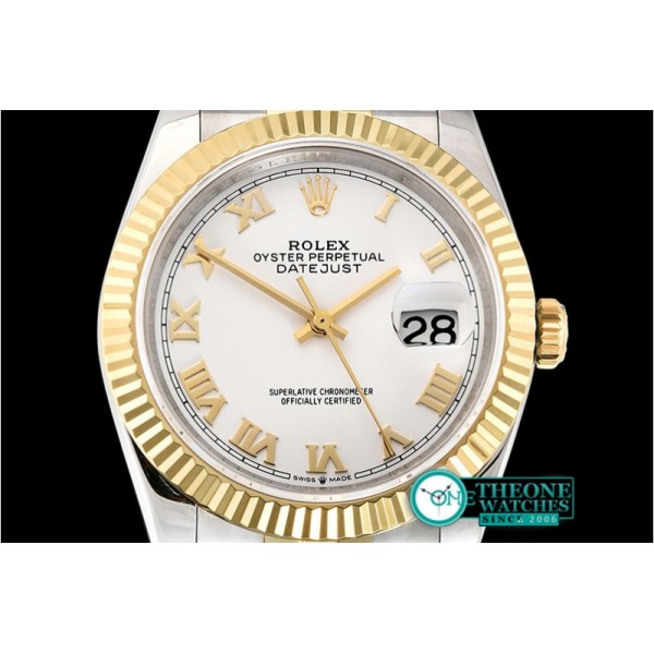 Rolex - DateJust 36mm Jub Flt YG/SS White/Rmn BP A2813