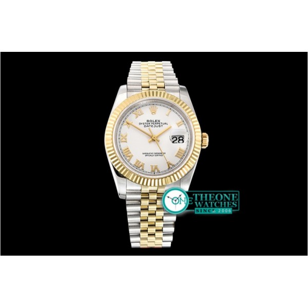 Rolex - DateJust 36mm Jub Flt YG/SS White/Rmn BP A2813