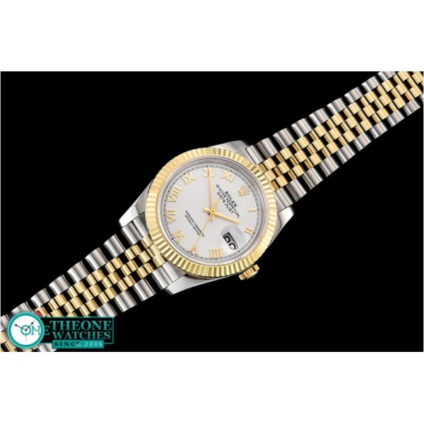 Rolex - DateJust 36mm Jub Flt YG/SS White/Rmn BP A2813