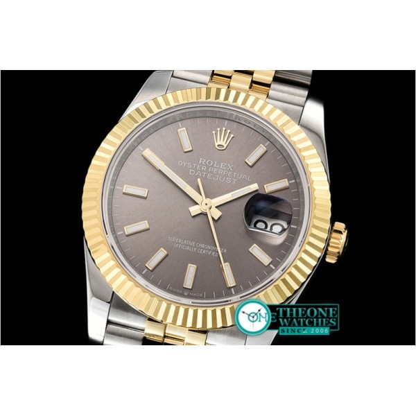 Rolex - DateJust 36mm Jub Flt YG/SS Grey/Stick BP A2813