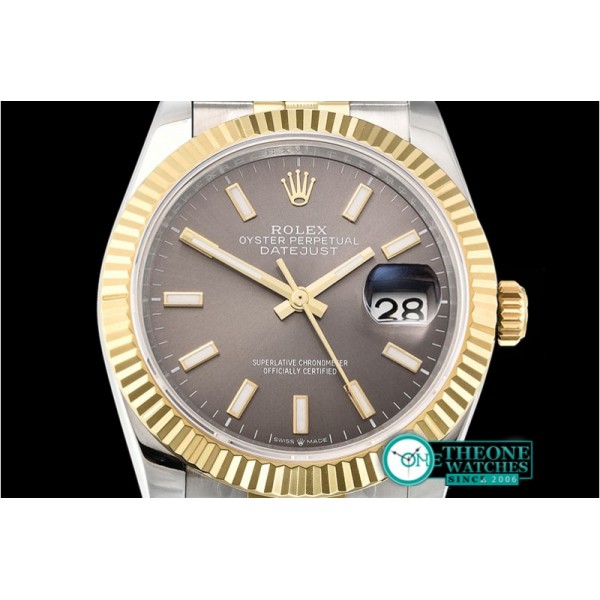 Rolex - DateJust 36mm Jub Flt YG/SS Grey/Stick BP A2813