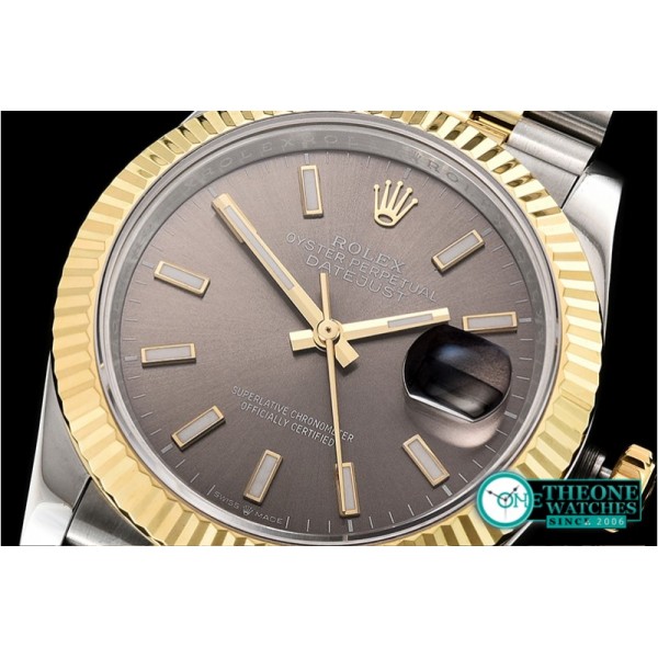 Rolex - DateJust 36mm Jub Flt YG/SS Grey/Stick BP A2813