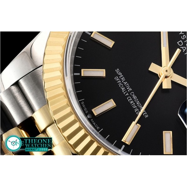 Rolex - DateJust 36mm Jub Flt YG/SS Black/Stick BP A2813