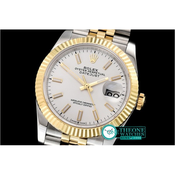 Rolex - DateJust 36mm Jub Flt YG/SS White/Stick BP A2813