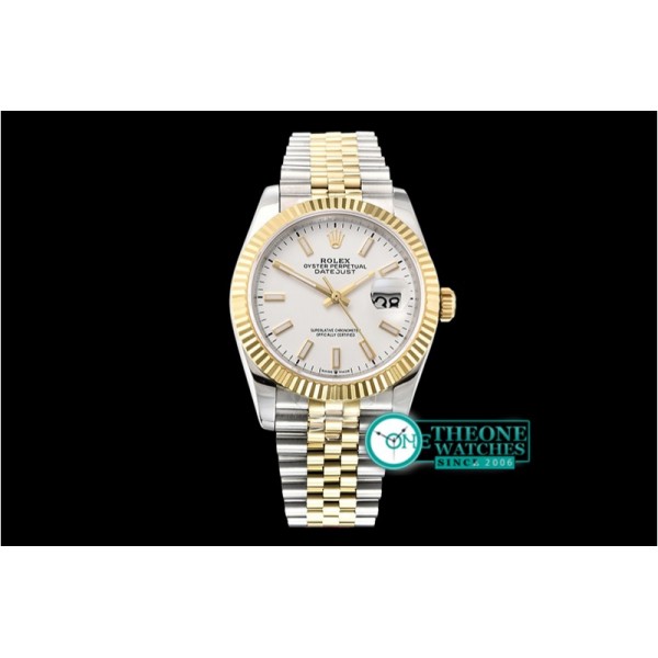 Rolex - DateJust 36mm Jub Flt YG/SS White/Stick BP A2813