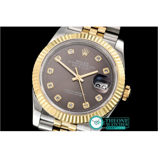 Rolex - DateJust 36mm Jub Flt YG/SS Grey/Diams BP A2813