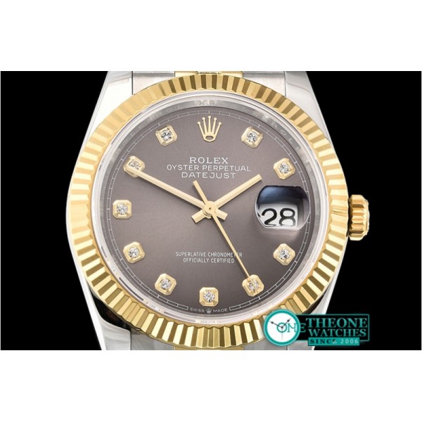 Rolex - DateJust 36mm Jub Flt YG/SS Grey/Diams BP A2813