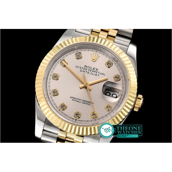 Rolex - DateJust 36mm Jub Flt YG/SS Silv White/Diams BP A2813