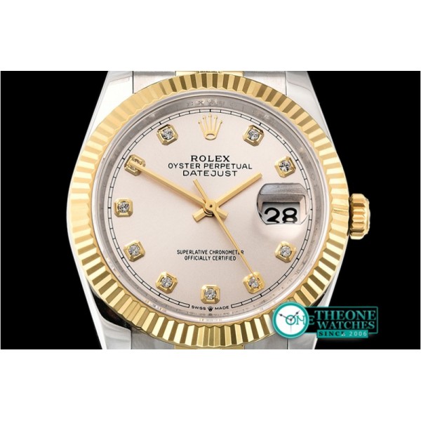 Rolex - DateJust 36mm Jub Flt YG/SS Silv White/Diams BP A2813