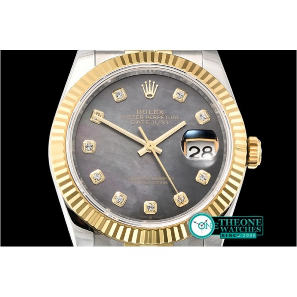 Rolex - DateJust 36mm Jub Flt YG/SS Black MOP/Diams BP A2813