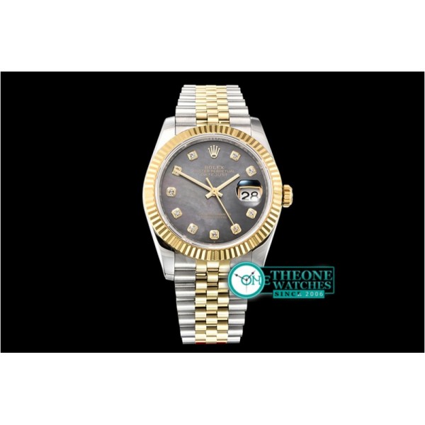 Rolex - DateJust 36mm Jub Flt YG/SS Black MOP/Diams BP A2813