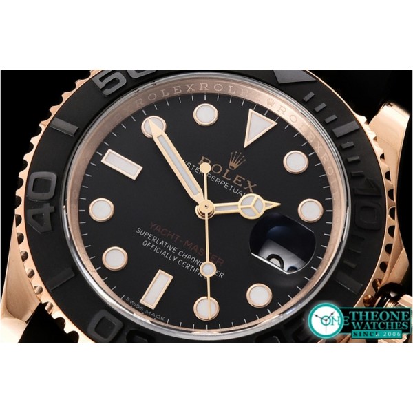 Rolex - YachtMaster 116655 40mm RG/RU Black ARF 1:1 Asia 2836