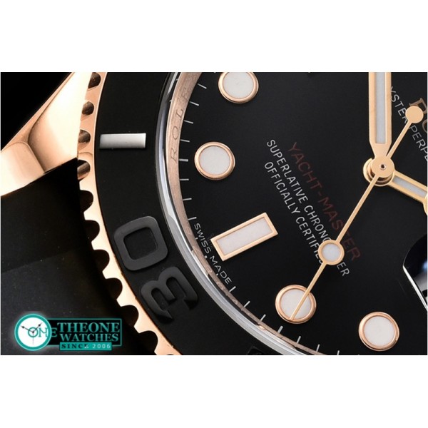 Rolex - YachtMaster 116655 40mm RG/RU Black ARF 1:1 Asia 2836