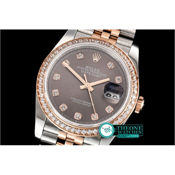 Rolex - DateJust 36mm Jub Diam RG/SS Grey/Dm BP A2813