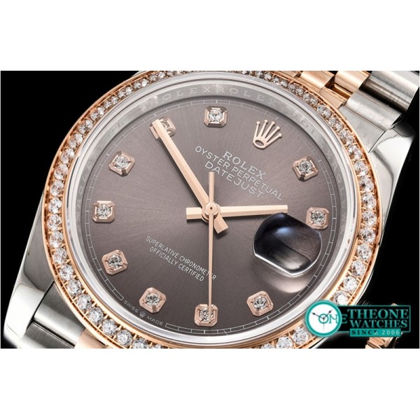 Rolex - DateJust 36mm Jub Diam RG/SS Grey/Dm BP A2813