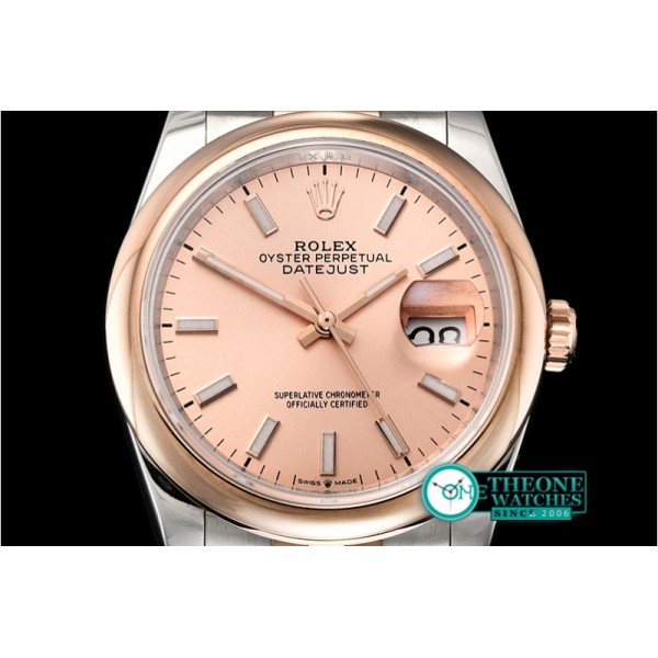 Rolex - DateJust 36mm Jub Dome RG/SS Rose/Stk BP A2813