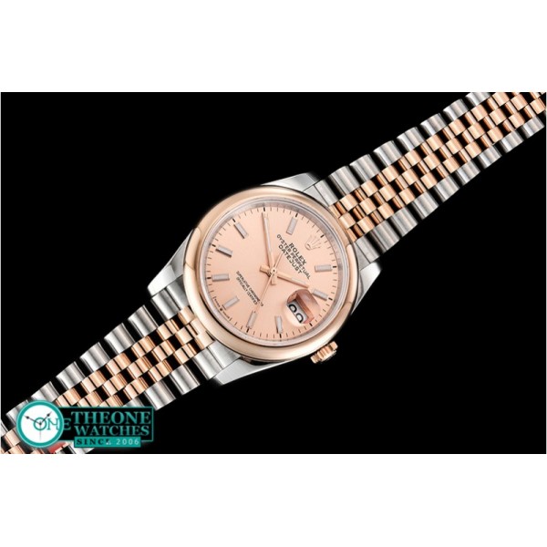 Rolex - DateJust 36mm Jub Dome RG/SS Rose/Stk BP A2813