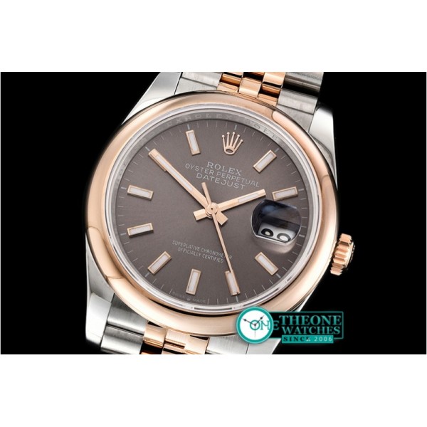 Rolex - DateJust 36mm Jub Dome RG/SS Grey/Stk BP A2813