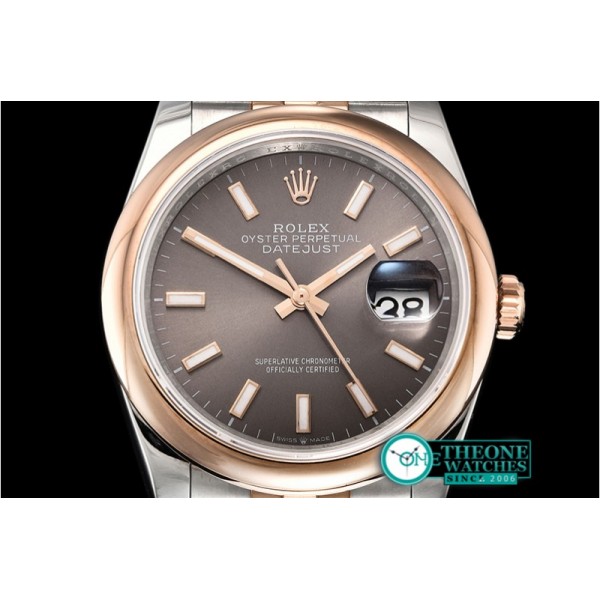 Rolex - DateJust 36mm Jub Dome RG/SS Grey/Stk BP A2813