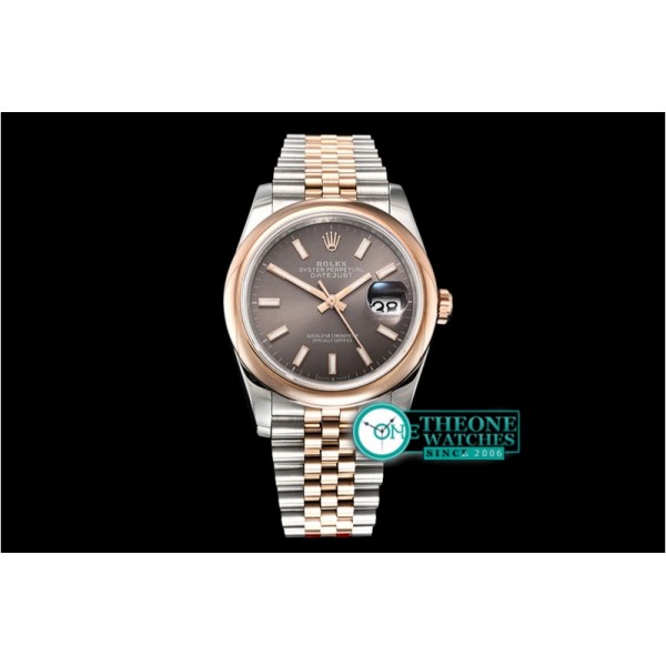 Rolex - DateJust 36mm Jub Dome RG/SS Grey/Stk BP A2813