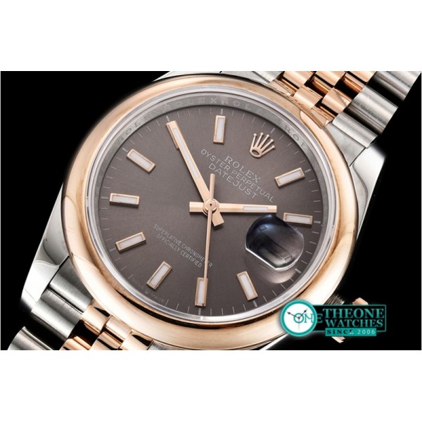 Rolex - DateJust 36mm Jub Dome RG/SS Grey/Stk BP A2813