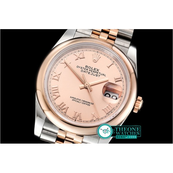 Rolex - DateJust 36mm Jub Dome RG/SS Rose/Rmn BP A2813