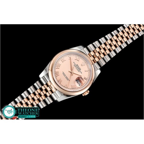 Rolex - DateJust 36mm Jub Dome RG/SS Rose/Rmn BP A2813