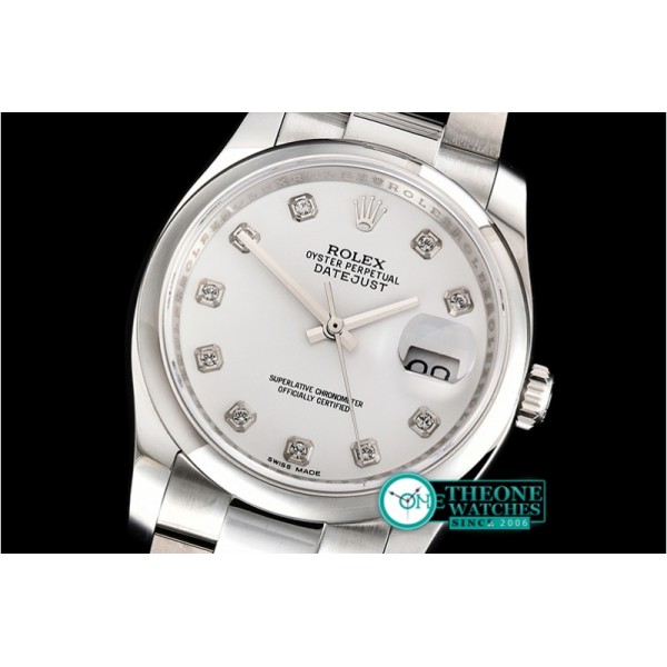 Rolex - DateJust 36mm Oyst Dm 904L SS/SS Wht/Diam GMF SA3135