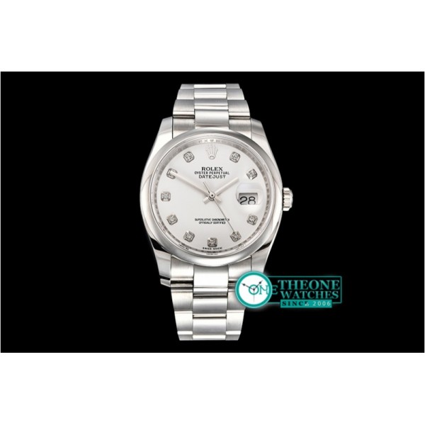 Rolex - DateJust 36mm Oyst Dm 904L SS/SS Wht/Diam GMF SA3135