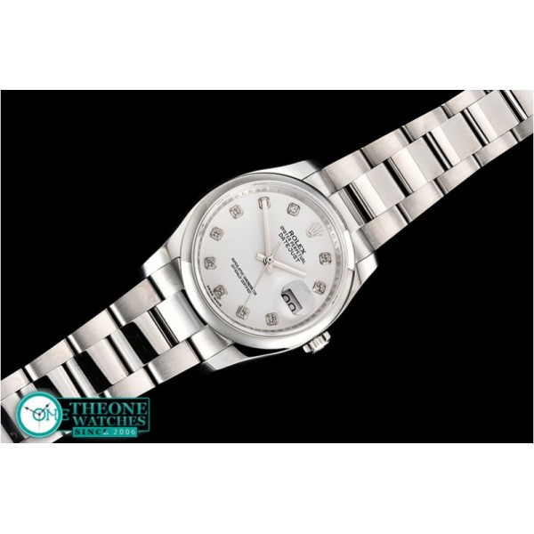 Rolex - DateJust 36mm Oyst Dm 904L SS/SS Wht/Diam GMF SA3135