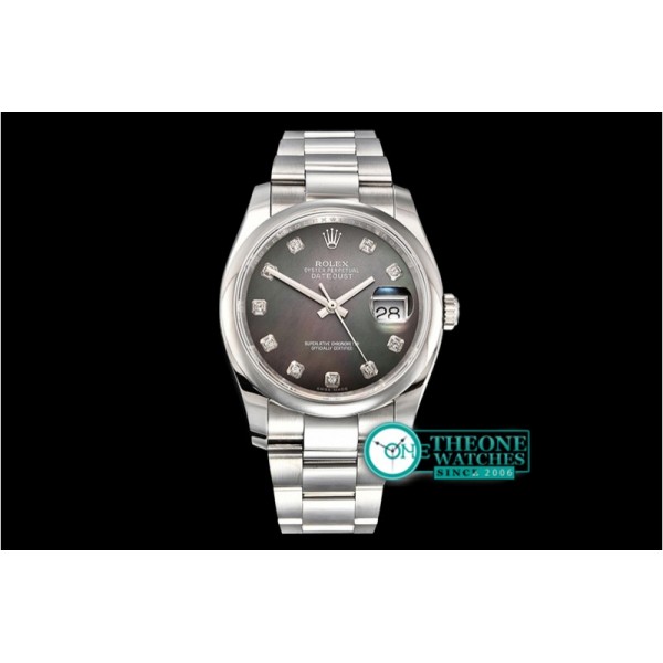 Rolex - DateJust 36mm Oyst Dm 904L SS/SS Blk MOP/D GMF SA3135