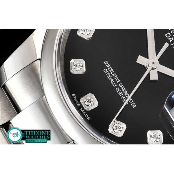 Rolex - DateJust 36mm Oyst Dm 904L SS/SS Blk/Diam GMF SA3135