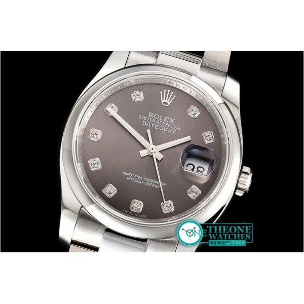 Rolex - DateJust 36mm Oyst Dm 904L SS/SS D.Gry/Diam GMF SA3135