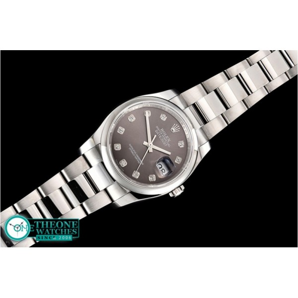 Rolex - DateJust 36mm Oyst Dm 904L SS/SS D.Gry/Diam GMF SA3135