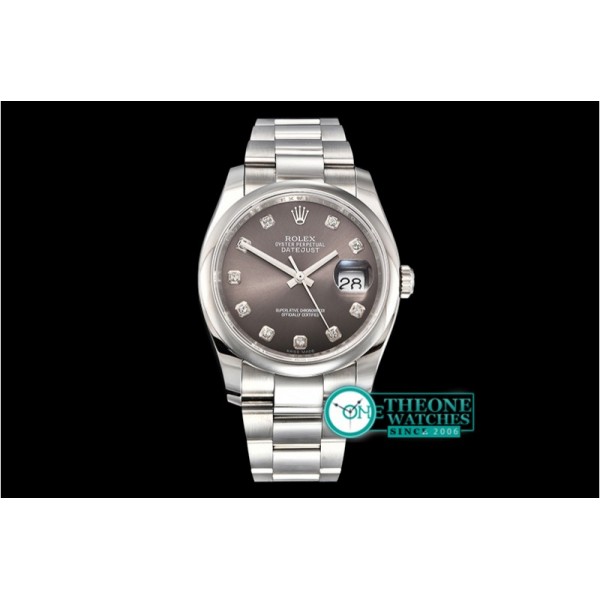 Rolex - DateJust 36mm Oyst Dm 904L SS/SS D.Gry/Diam GMF SA3135