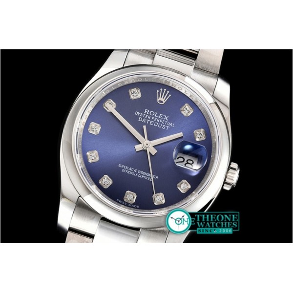 Rolex - DateJust 36mm Oyst Dm 904L SS/SS Blue/Diam GMF SA3135