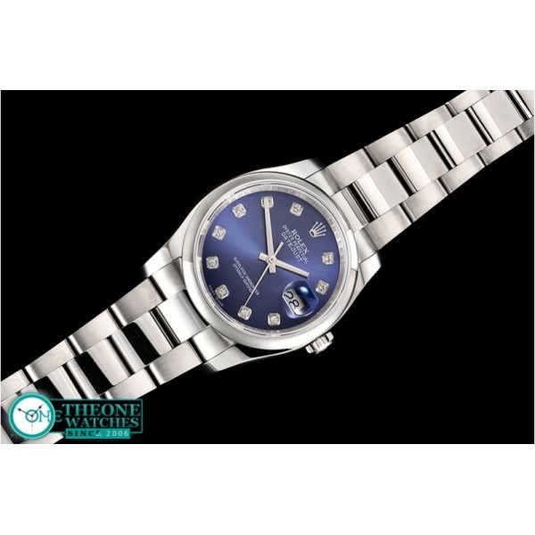 Rolex - DateJust 36mm Oyst Dm 904L SS/SS Blue/Diam GMF SA3135