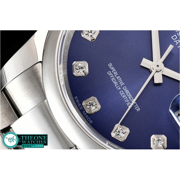 Rolex - DateJust 36mm Oyst Dm 904L SS/SS Blue/Diam GMF SA3135