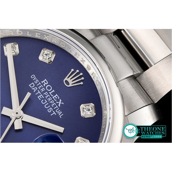 Rolex - DateJust 36mm Oyst Dm 904L SS/SS Blue/Diam GMF SA3135