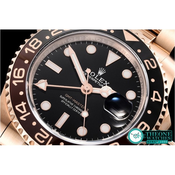 Rolex - GMT Master II 126715CHNR RG/RG Blk BP Asia 3186 CHS