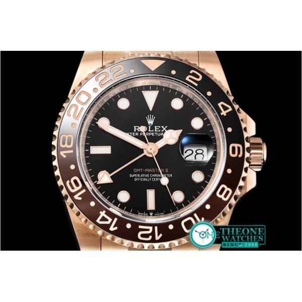 Rolex - GMT Master II 126715CHNR RG/RG Blk BP Asia 3186 CHS