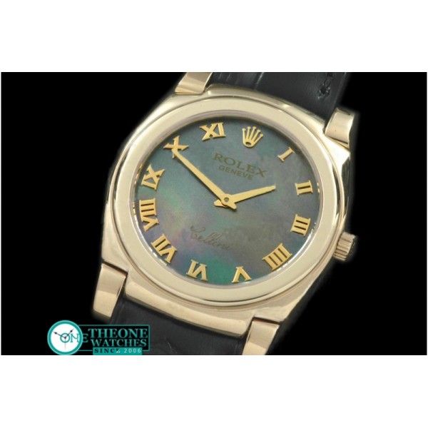 Rolex - Cellini YG/LE MOP Green Roman Swiss Quartz