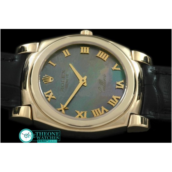 Rolex - Cellini YG/LE MOP Green Roman Swiss Quartz